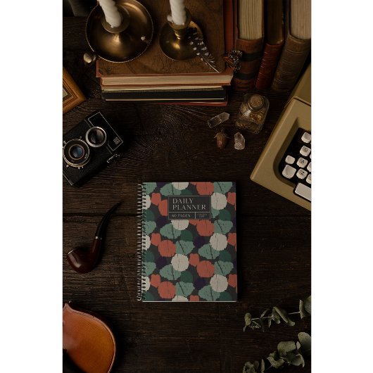 12 Monate Abstrakter Pinselstrich täglich Planer