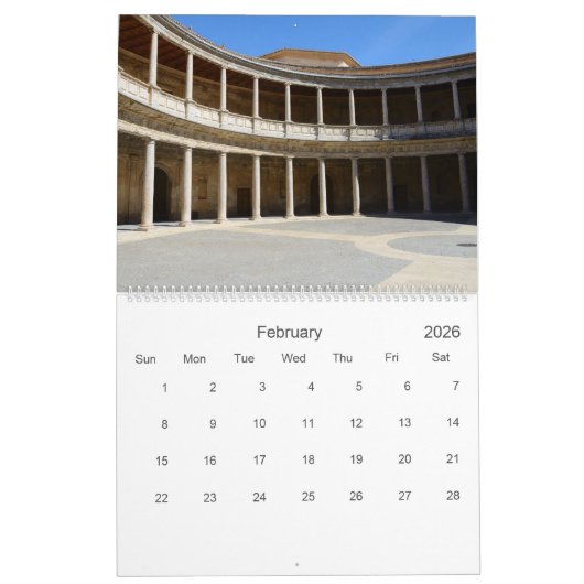 12 Monate Alhambra & Generalife Wall Calendar Kalender (Feb 2026)