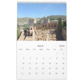 12 Monate Alhambra & Generalife Wall Calendar Kalender (Mär 2019)