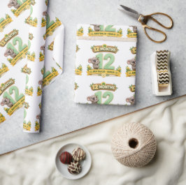 12 Monate Baby-Meilenstein Erster Geburtstag Geschenkpapier