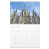 12 Monate Barcelona, Spanien Mauerkalender Kalender (Mär 2026)