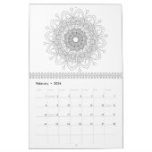 12 monate Beautiful mandala Design Kalender (Feb 2026)