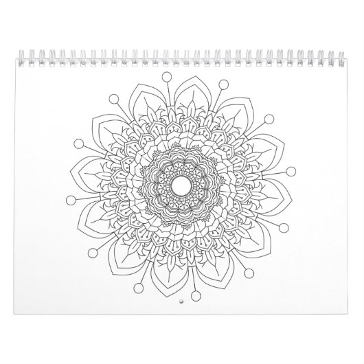 12 monate Beautiful mandala Design Kalender (Titelbild)