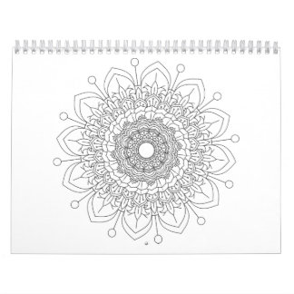 12 monate Beautiful mandala Design Kalender