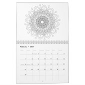 12 monate Beautiful mandala Design Kalender (Feb 2027)
