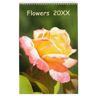 12 Monate Blume Kalender