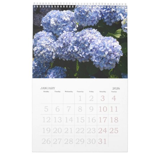 12 Monate Blume Kalender (Jan 2026)