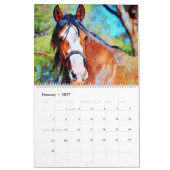 12 Monate Clydesdale Heavy Horse Watercolor Gesche Kalender (Feb 2027)