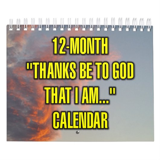 12-Monate "Dank sei Gott, dass ich..." Kalender (Titelbild)