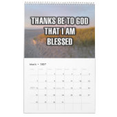 12-Monate "Dank sei Gott, dass ich..." Kalender (Mär 2027)