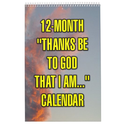 12-Monate "Dank sei Gott, dass ich..." Kalender (Titelbild)