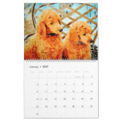 12 Monate Doodle Hunde Aquarelltöne Malerei Kalender (Jan 2027)
