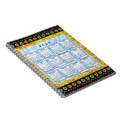 12 Monate Englischer Kalender des Jahres 2025 Notizblock (Rechte Seite)