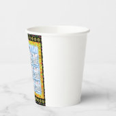 12 Monate Englischer Kalender des Jahres 2025 Pappbecher (Links)