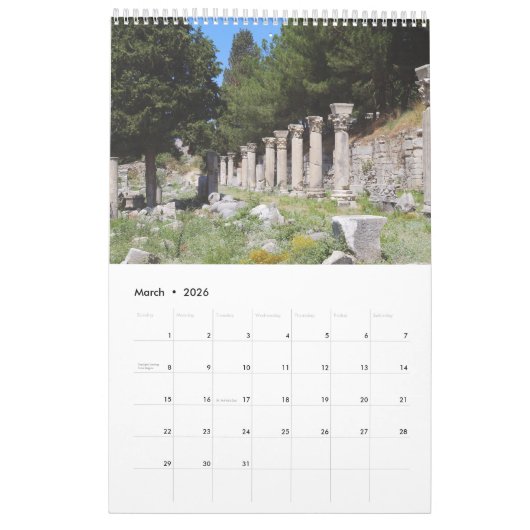 12 Monate Ephesus, Türkischer Kalender (Mär 2026)