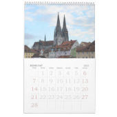12 Monate europäischer Mauerkalender Kalender (Feb 2027)