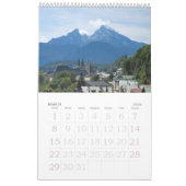12 Monate europäischer Mauerkalender Kalender (Mär 2026)