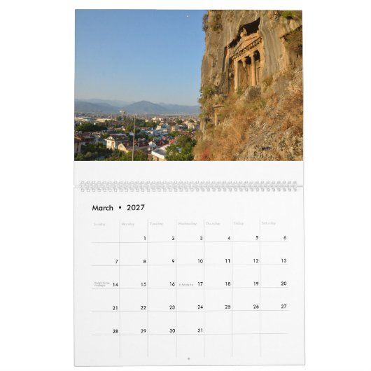 12 Monate Fethiye, Türkei Kalender (Mär 2027)
