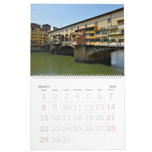 12 Monate Florenz, Italien Foto Kalender (Mär 2026)