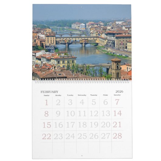 12 Monate Florenz, Italien Foto Kalender (Feb 2026)