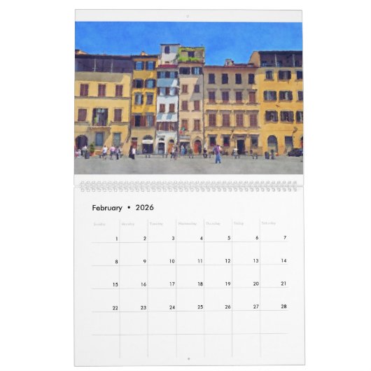 12 Monate Florenz, Italien Foto Kalender (Feb 2026)
