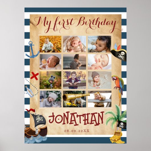 12 Monate Foto im ersten Jahr Poster (Vorne)