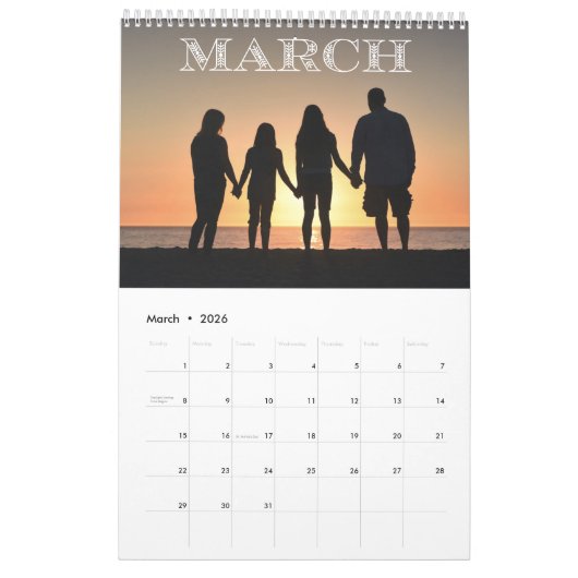 12 Monate Foto Kalender (Mär 2026)