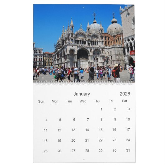 12 Monate Foto Kalender in Venedig (Jan 2026)