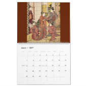12 Monate Frauen des alten Japans (japanische Kuns Kalender (Mär 2027)