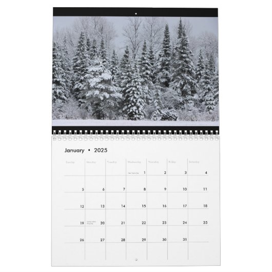 12 Monate in Upstate NY Calendar Kalender (Jan 2025)