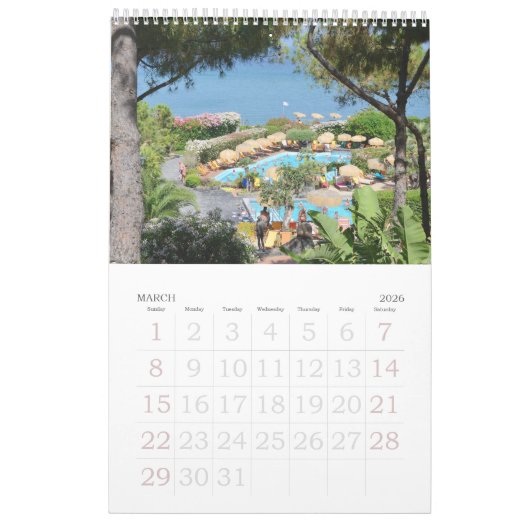 12 Monate Ischia Mauer Kalender (Mär 2026)