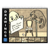 12 Monate Kalender der kindischen Stil sepia Zeich (Titelbild)