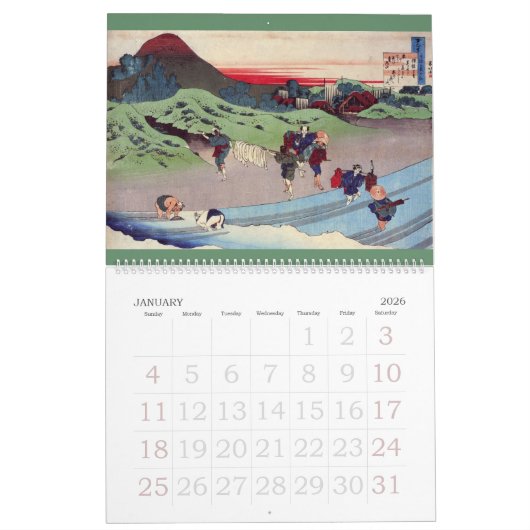 12 Monate Katsushika Hokusai Kunstkalender #1 Kalender (Jan 2026)