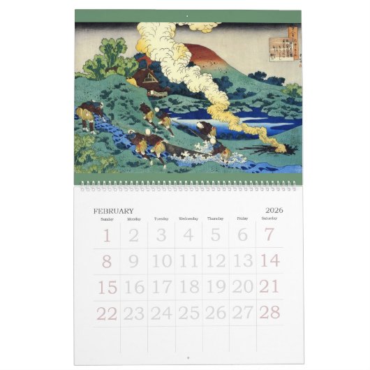 12 Monate Katsushika Hokusai Kunstkalender #1 Kalender (Feb 2026)