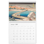 12 Monate Landschaften von Katsushika Hokusai Kalender (Jan 2027)