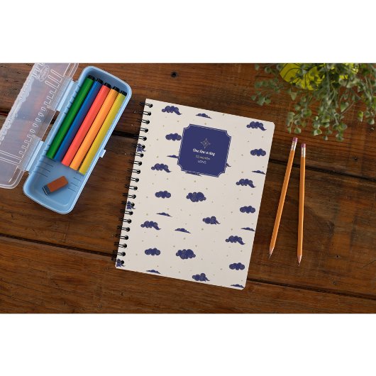 12 Monate LongCelestial One Line a Day Journal Planer