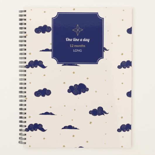 12 Monate LongCelestial One Line a Day Journal Planer (Vorderseite)