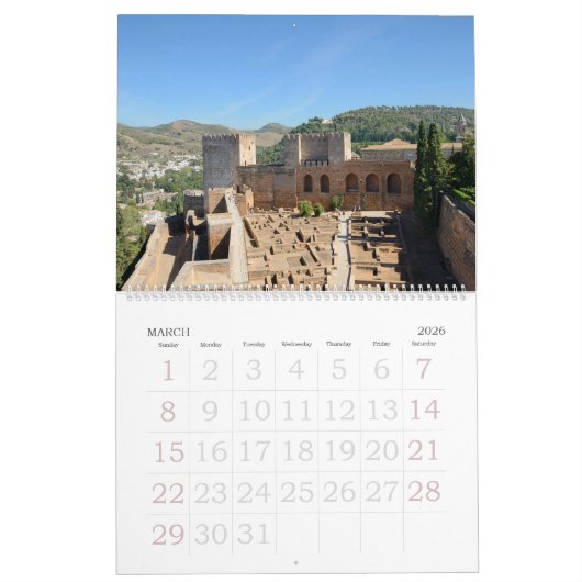 12 Monate Mauerkalender von Granada Kalender (Mär 2026)