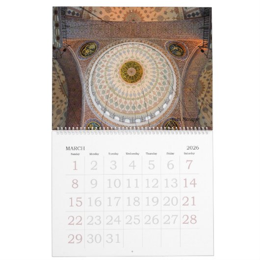 12 Monate Mauerkalender von Istanbul Kalender (Mär 2026)