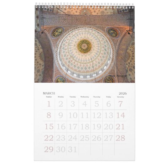 12 Monate Mauerkalender von Istanbul Kalender (Mär 2026)