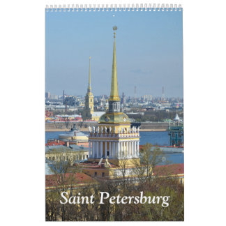 12 Monate Mauerkalender von Sankt Petersburg Kalender