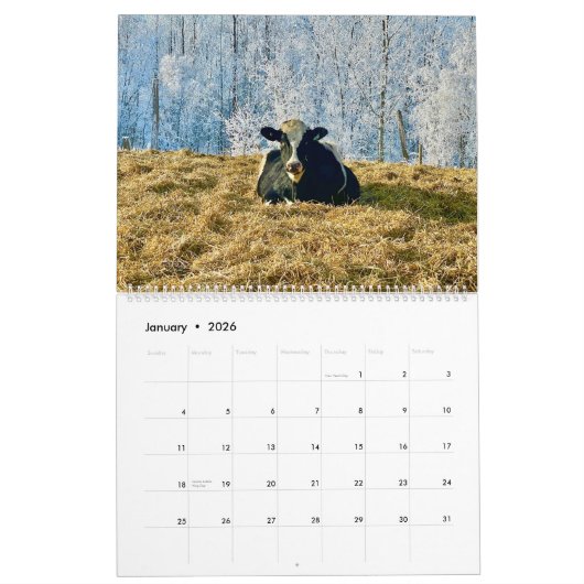 12 Monate Milch, Getreidebauernhof-Kalender Kalender (Jan 2026)