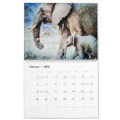12 Monate Muttertiere Aquarellmalerei Kalender (Feb 2026)