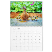 12 Monate Muttertiere Aquarellmalerei Kalender (Mär 2027)