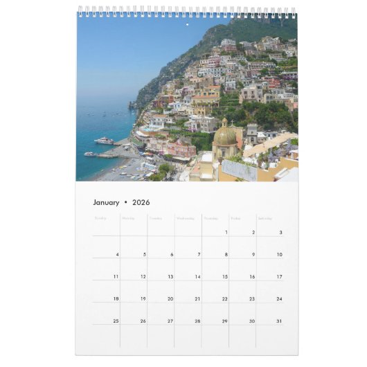 12 Monate Positano Kalender (Jan 2026)