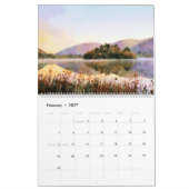 12 Monate Reflections Watercolor Kunstvoll wandern Kalender (Feb 2027)