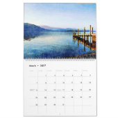 12 Monate Reflections Watercolor Kunstvoll wandern Kalender (Mär 2027)