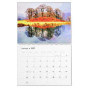 12 Monate Reflections Watercolor Kunstvoll wandern Kalender (Jan 2027)