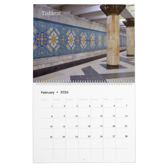 12 Monate Reise nach Usbekistan Kalender (Feb 2026)