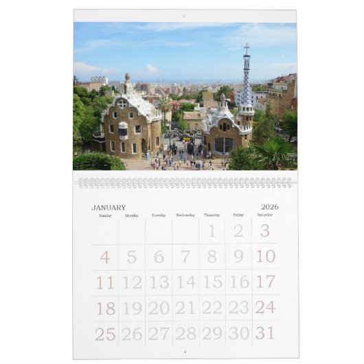 12 Monate Reise Spanien Kalender (Jan 2026)